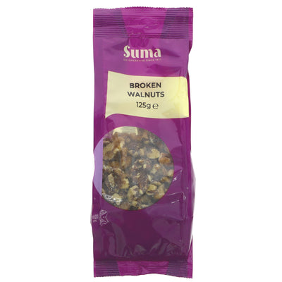 Suma's Vegan Light Amber Walnut Quarters - Perfect for Salads, Cakes and Puddings | 125g