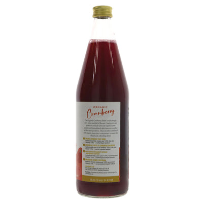 Organic Cranberry Fruit Drink - No added sugar, just pure goodness! Made with freshly harvested cranberries & organic grape juice. Vegan.