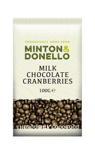 Minton & Donello | Milk Chocolate Cranberries | 100g