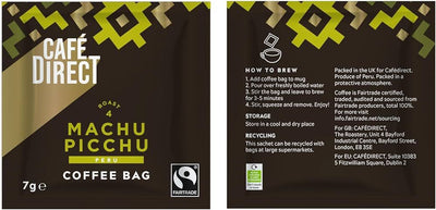 Cafe Direct | Machu Picchu Coffee Bags | 10 x 7g