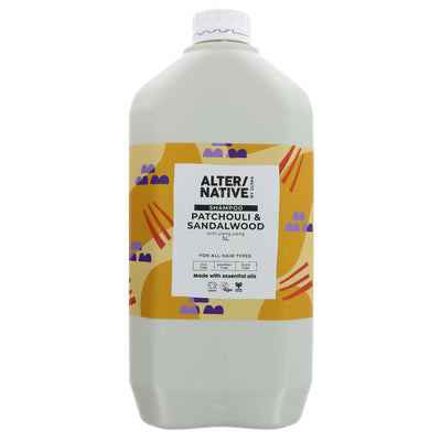 Alter/Native Patchouli Shampoo - Vegan, Cruelty-free, Balancing for All Hair Types - 5l Bottle