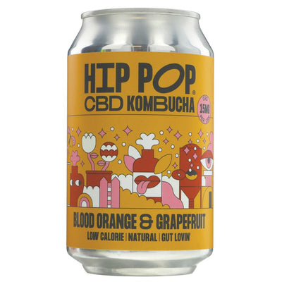 HIP POP | CBD Blood Orange & Grapefruit | 1 x 330ML