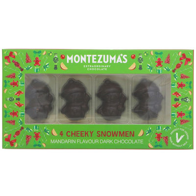 MONTEZUMA'S | Dark Choc Mandarin Snowmen | 1 x 55G