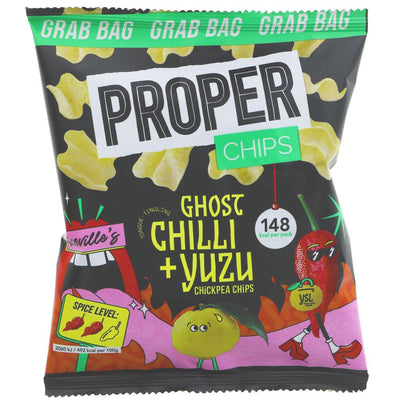 PROPERCHIPS | Ghost Chilli Chickpea Chips | 1 x 30G