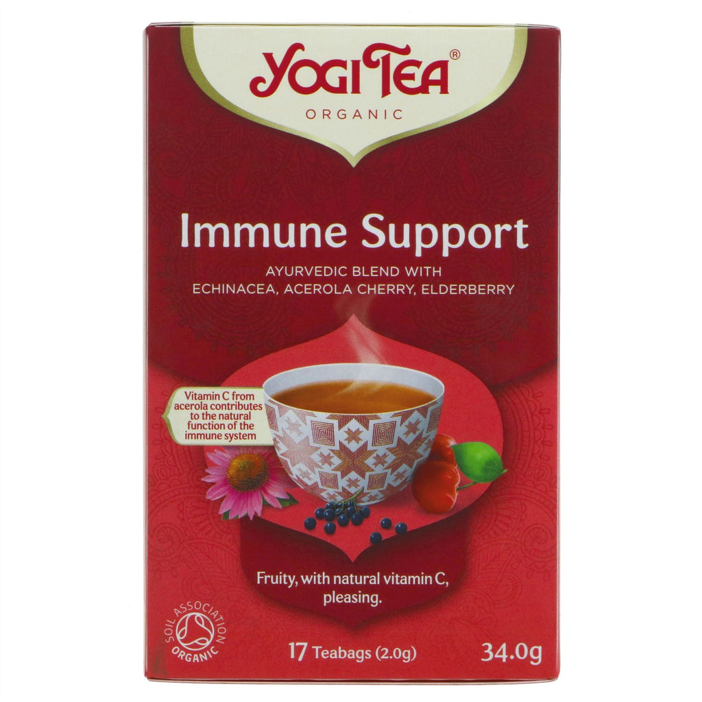 Yogi Tea | Immune Support - Echinacea, Cherry, Elderberry | 17 bags