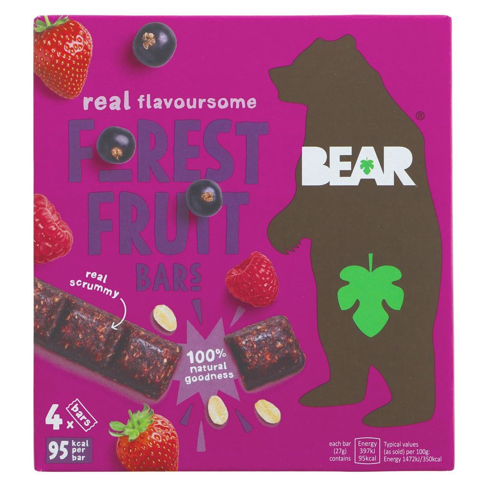 Bear | Forest Fruit Bars - Multipack - contains cashew nuts | 4 x 27g