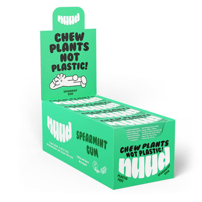 Discover Nuud Spearmint Gum, the plastic-free, plant-based, and biodegradable alternative to regular gum. Say goodbye to chewy plastic and hello to a guilt-free chewing experience that's kind to our planet. With its refreshing spearmint flavor, Nuud Gum is the perfect choice for eco-conscious individuals.