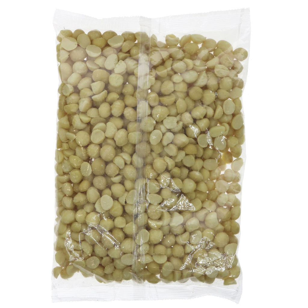 Suma's creamy & crunchy Style 2 Macadamia Nuts - perfect for snacking or adding to recipes! Vegan & full of flavor. 1KG.