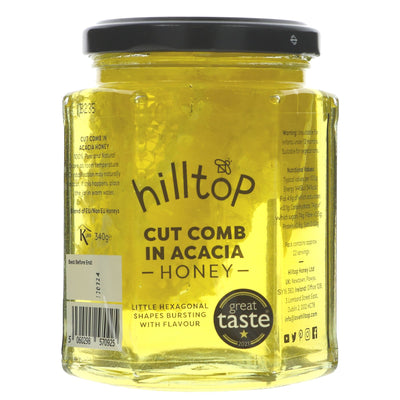 Hilltop Honey | Cut Comb in Honey - Acacia | 340g