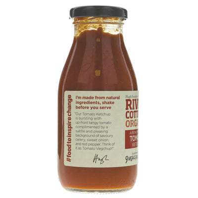 Organic, gluten-free, vegan Tomato Ketchup by River Cottage. No added sugar. Perfect with burgers, fries & more!