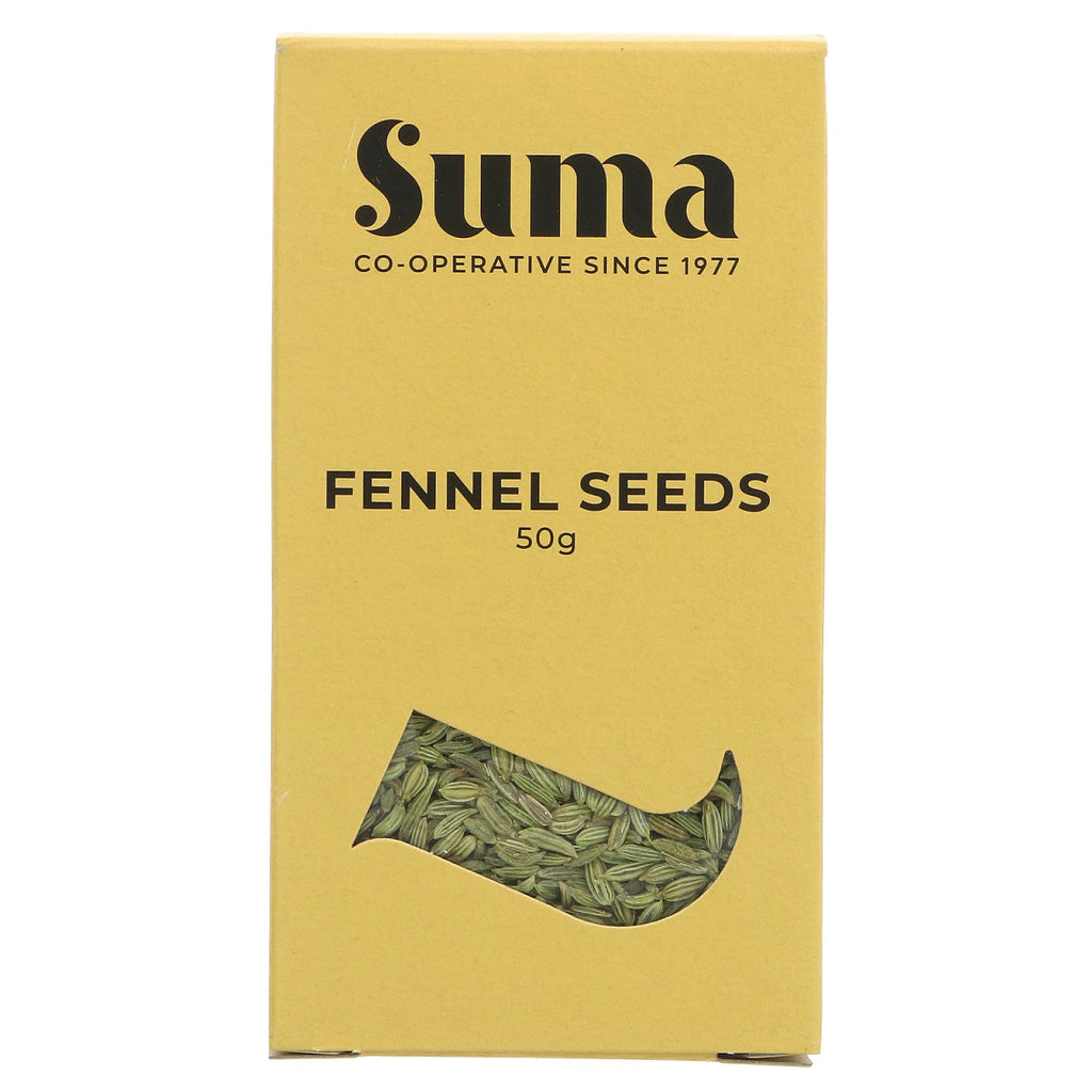 Suma Fennel Seeds – aromatic herb for your cooking, baking, or seasoning. Vegan. From Superfood Market.