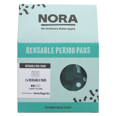 Nora | Reusable Light Pad 3 Pack - Celeste green pattern | 3