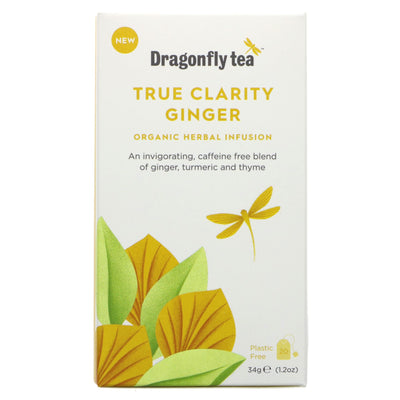 Dragonfly Tea | True Clarity Ginger - Ginger, Turmeric, Thyme | 20 bags