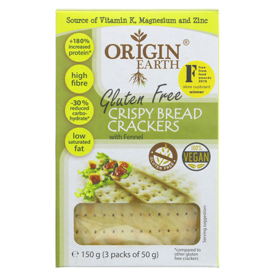 Origin Earth | Gluten Free Crackers Fennel | 150g