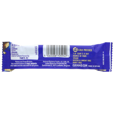 Nakd Blueberry Muffin bar - perfect guilt-free snack or on-the-go breakfast! Gluten-free, vegan, 1 of your 5 a day.