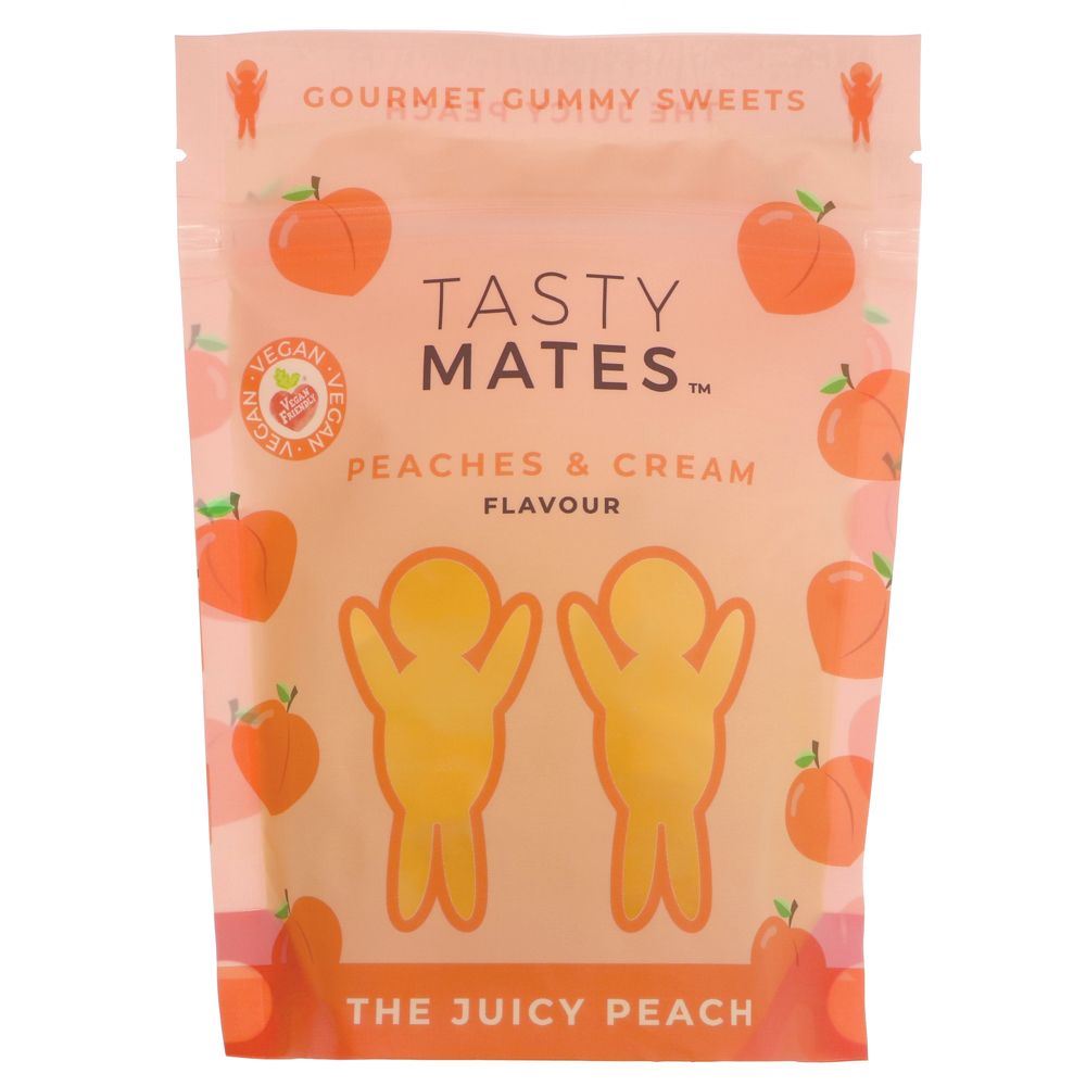 Tasty Mates | The Juicy Peach Gourmet Gummy Sweets | 136g