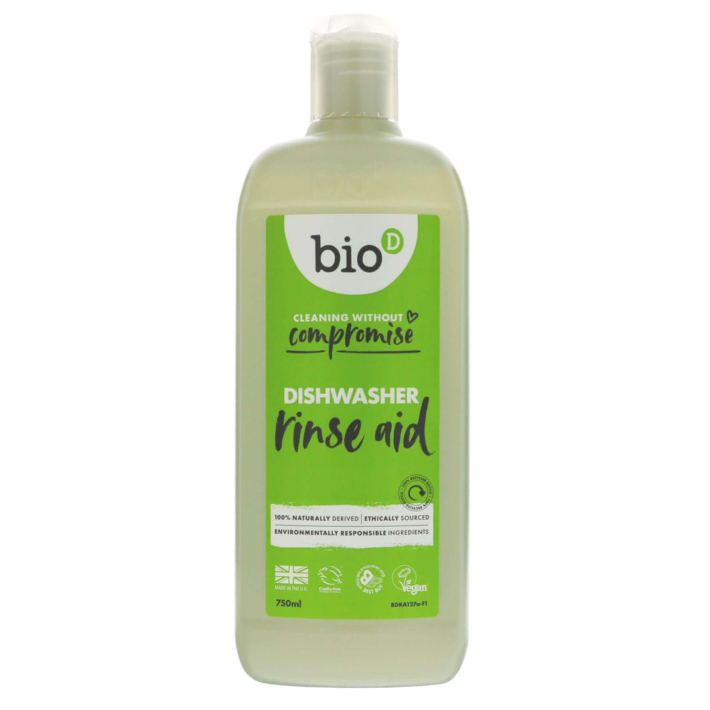 Bio D | Dishwasher Rinse Aid - Suitable for all dishwashers | 750ml