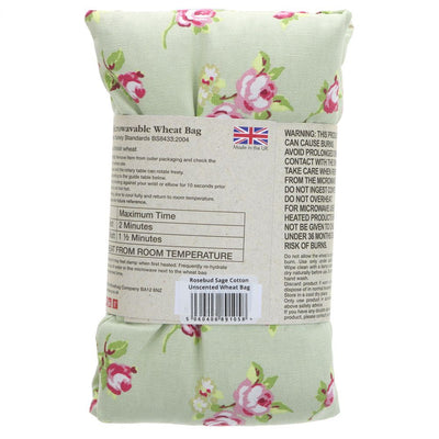 Relax with our handcrafted Wheat Bag Rosebud Sage Unscent. Perfect for cold days or tense muscles. Compliant with British Safety Standards.