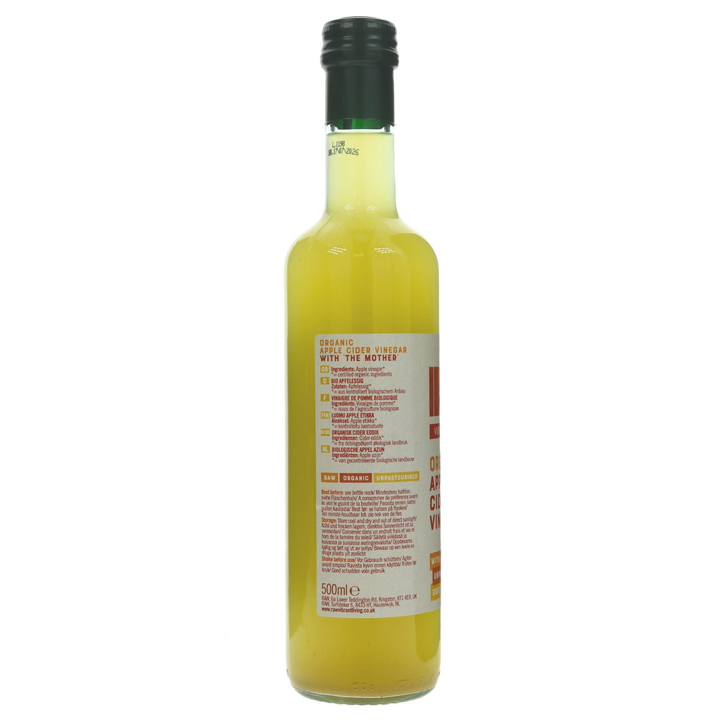 Organic Raw Unfiltered Cider Vinegar - Perfect for cooking, dressings and marinades. Vegan. No VAT. Sold by Superfood Market since 2014.