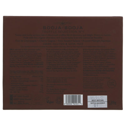 Booja-booja's guilt-free Truffle Selection 1. Organic, gluten-free, vegan, with no added sugar and alcohol. Delicious!