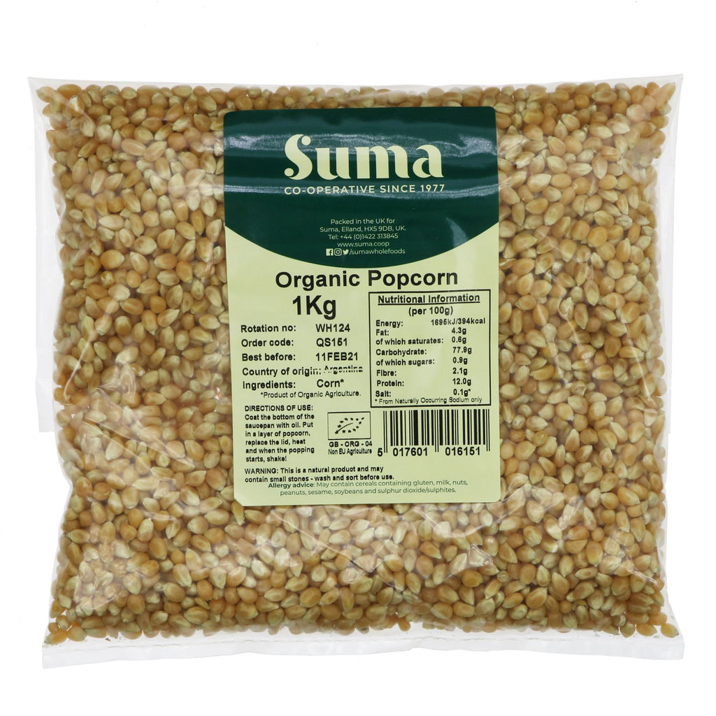 Suma | Popcorn - Organic | 1 KG