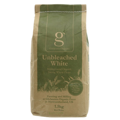 Gilchesters Organics | Strong White Wheat Flour - unbleached stoneground organic | 1.5kg