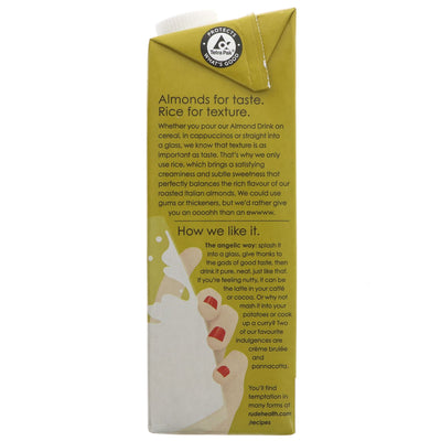 Organic Almond Drink - Creamy, Gluten-Free & Vegan - Perfect for Smoothies, Cereals & Baking - 1L