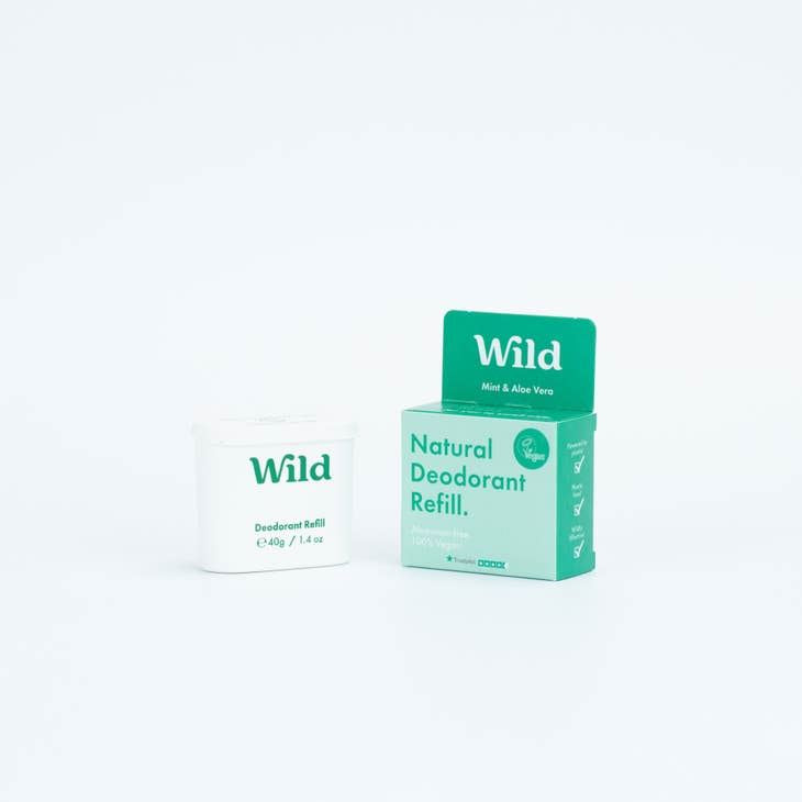 Wild, Mens Mint & Aloe Vera - wild refill deo, plastic free