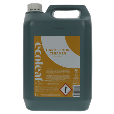 Ecoleaf Hard Floor Cleaner - Vegan-friendly solution for sparkling clean floors. Add capful to water & apply with mop or cloth. 5L bulk.