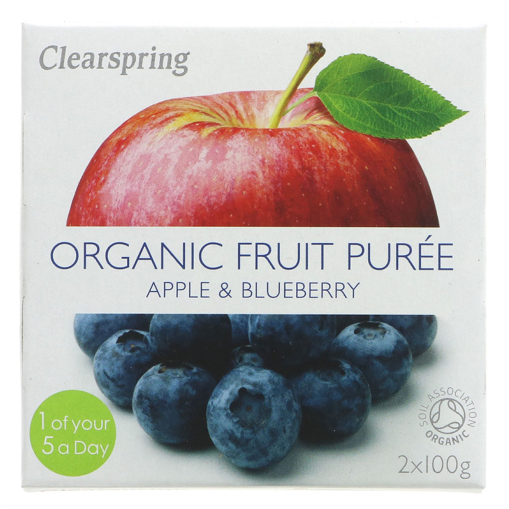 Clearspring | Apple & Blueberry Puree - Org | 2X100G
