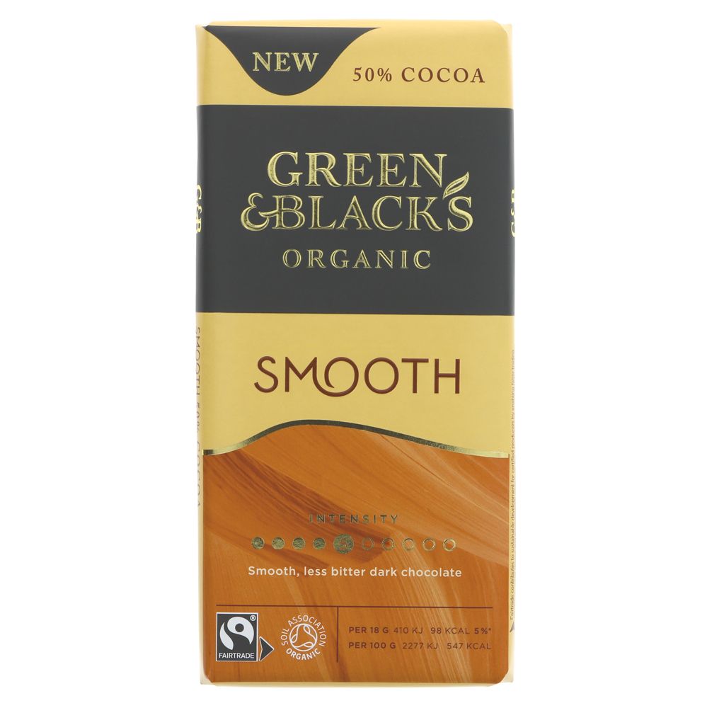 Organic, No Added Sugar and Vegan Dark Chocolate - Perfect Guilt-Free Treat | Green and Blacks 90g
