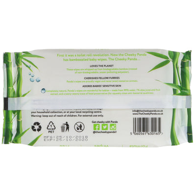 The Cheeky Panda Biodegradable Bamboo Baby Wipes - Gentle, Vegan and Natural.