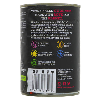 Organic Smoky BBQ Baked Beans – Vegan & BPA-Free Tin.