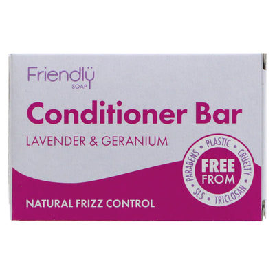 Friendly Soap | Conditioner Bar - Lavender & Geranium | 90g