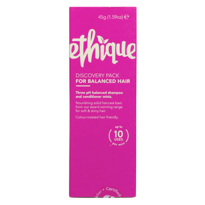 Ethique | Discovery Pack - Balanced Hair - Shampoo x 2, Conditioner x 1 | 45g