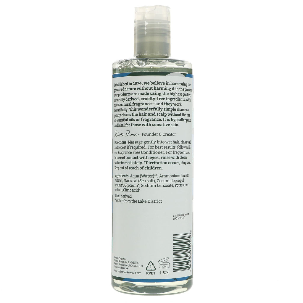 Faith In Nature | Fragrance-Free Shampoo | 400ML | Vegan, Natural, and Hypoallergenic