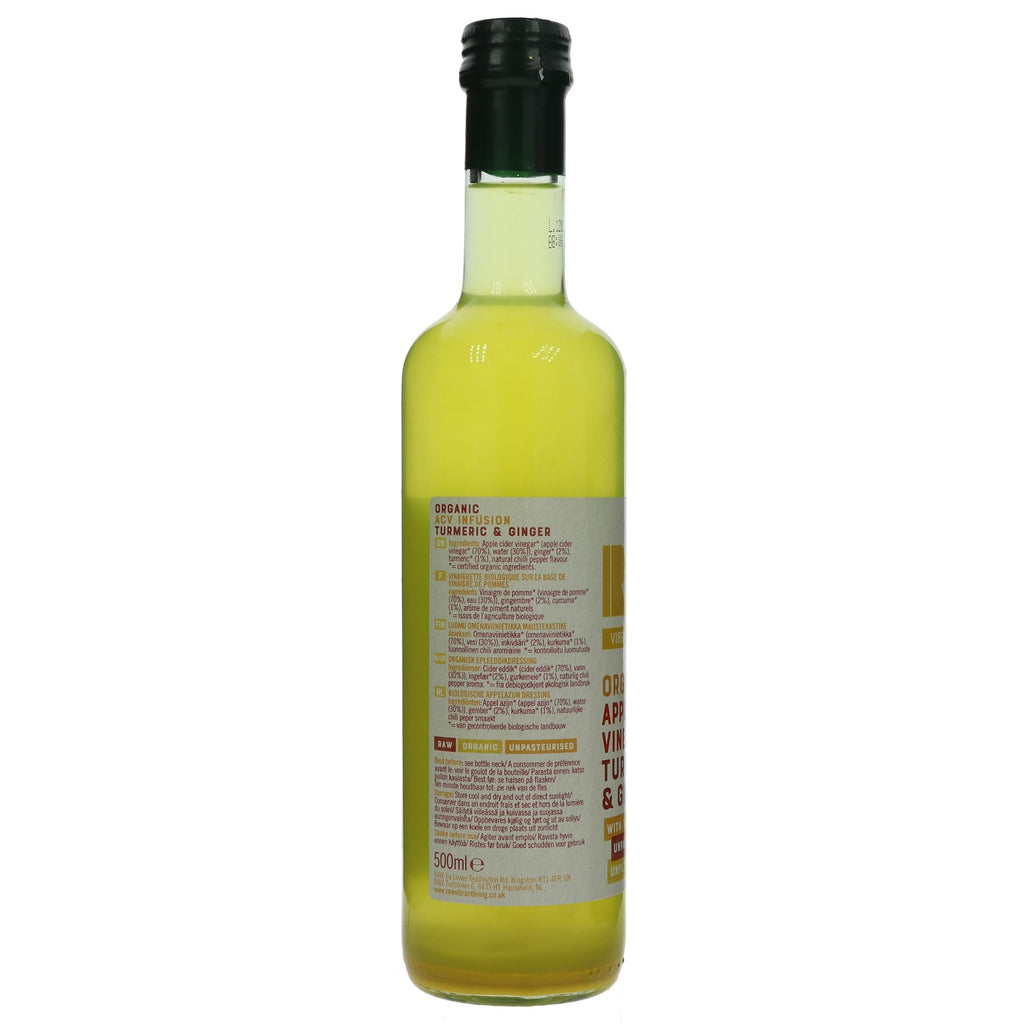 Organic, Vegan Raw Apple Cider Vinegar Blend with Turmeric and Ginger | 500ml – Use as dressing or tonic!
