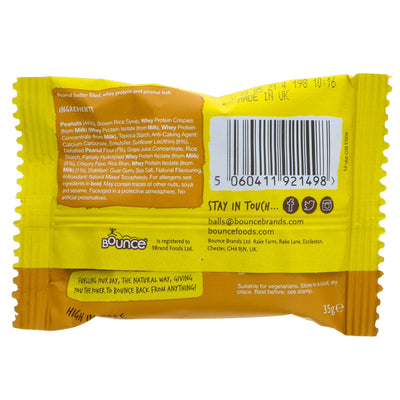 Gluten-free, no added sugar protein ball: Bounce Filled Peanut Protein, perfect for guilt-free snacking,