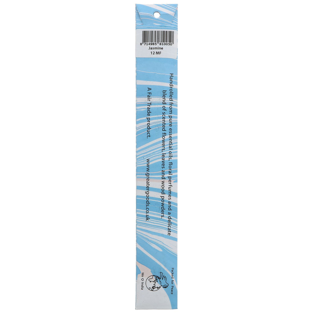 Fairtrade and vegan Jasmine Incense Sticks by Greater Goods - elevate your home and lifestyle with this luxurious scent.