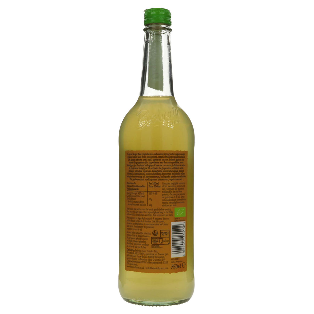 Organic Ginger Beer, 750ML, gluten-free, vegan, no added sugar – Refreshing and perfect for any occasion!