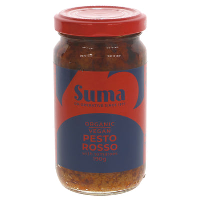 Suma | Organic Pesto Rosso - Vegan - Tomato, basil and cashews | 190g