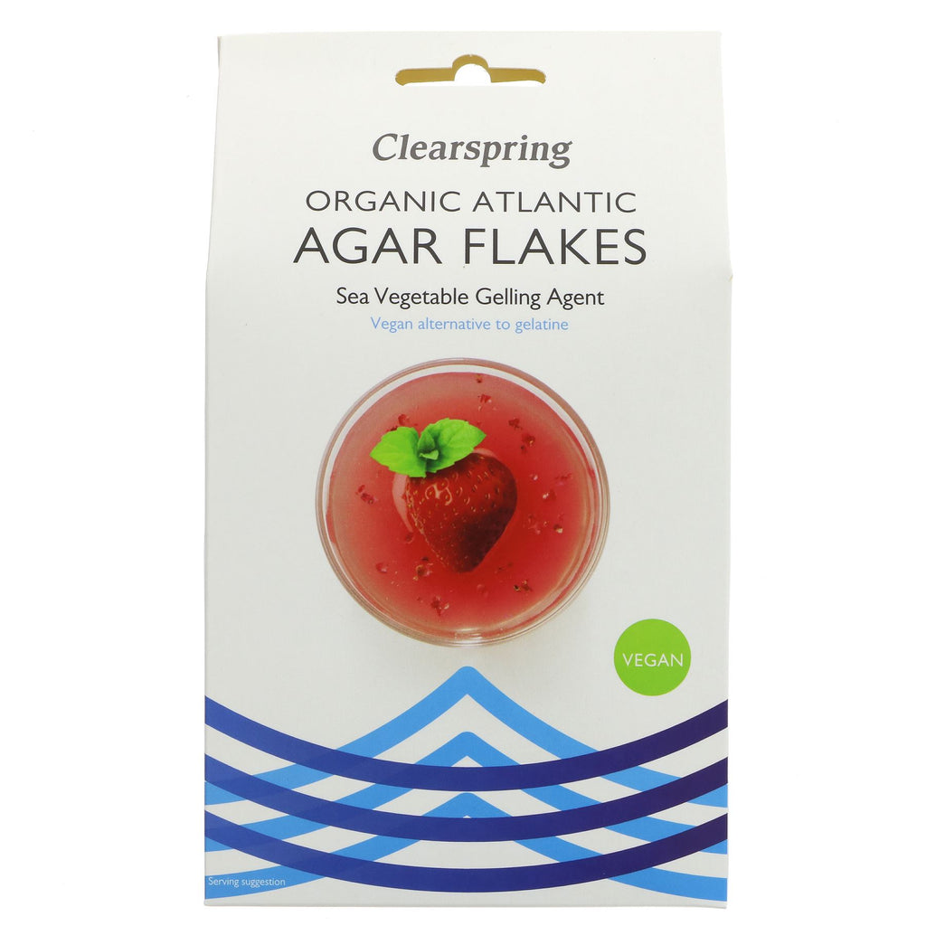 Clearspring | Agar Agar Flakes Gelling Agent - Atlantic agar agar. Organic | 30g