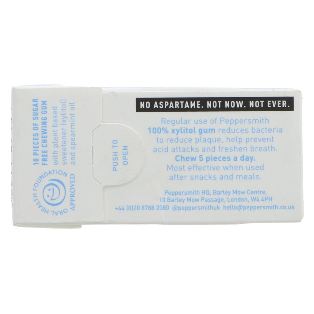 Peppersmith Spearmint Gum - 100% Xylitol - Vegan - Dental Packs - Superfood Market