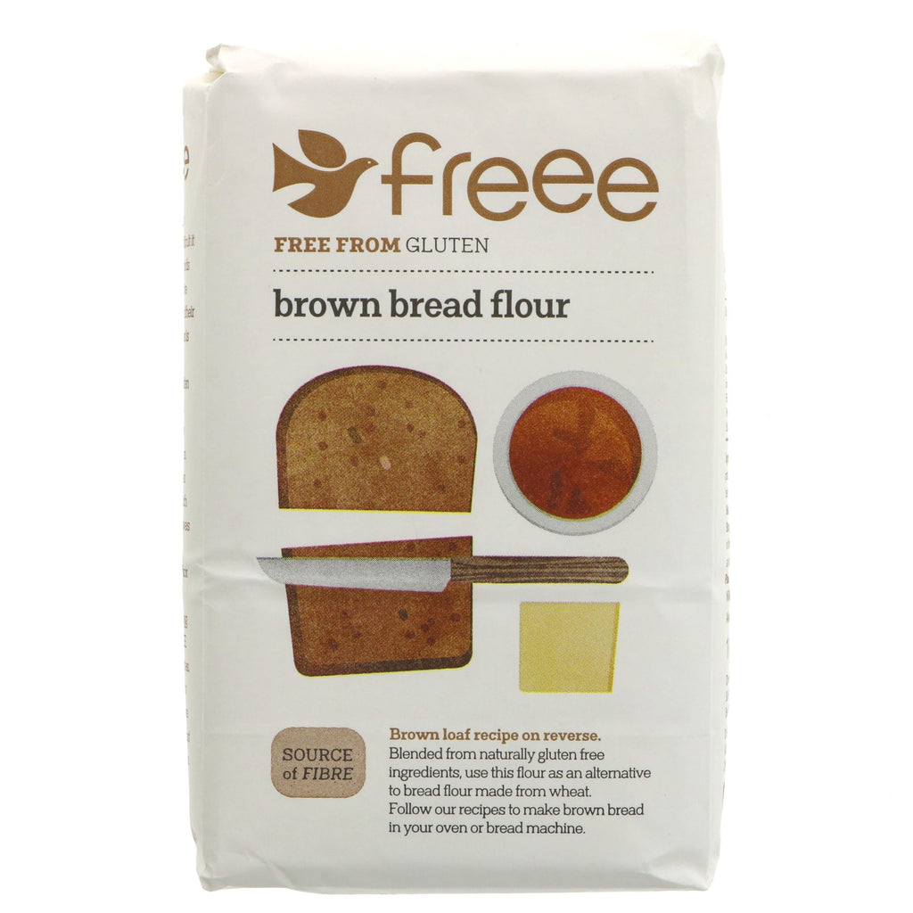 Doves Farm | Gluten Free Brown Bread Flour - Wheat Free, Orange Logo | 1kg