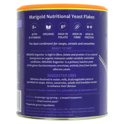 Organic Yeast Flakes - Nutritious, Gluten-Free, Vegan, and Fairtrade. Boost your meals with B vitamins and minerals. No VAT charged.