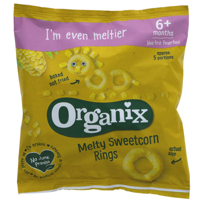 Organix | Crunchy Sweetcorn Rings | 20G