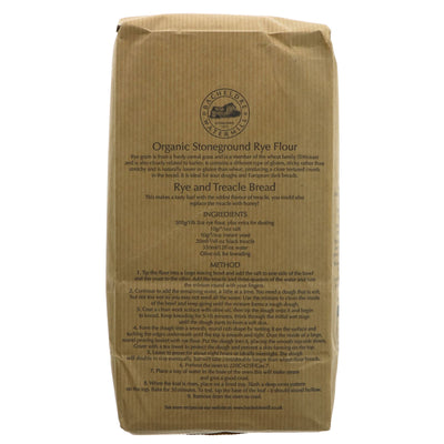 Organic, Vegan Stoneground Rye Flour for baking and cooking, No VAT charged.