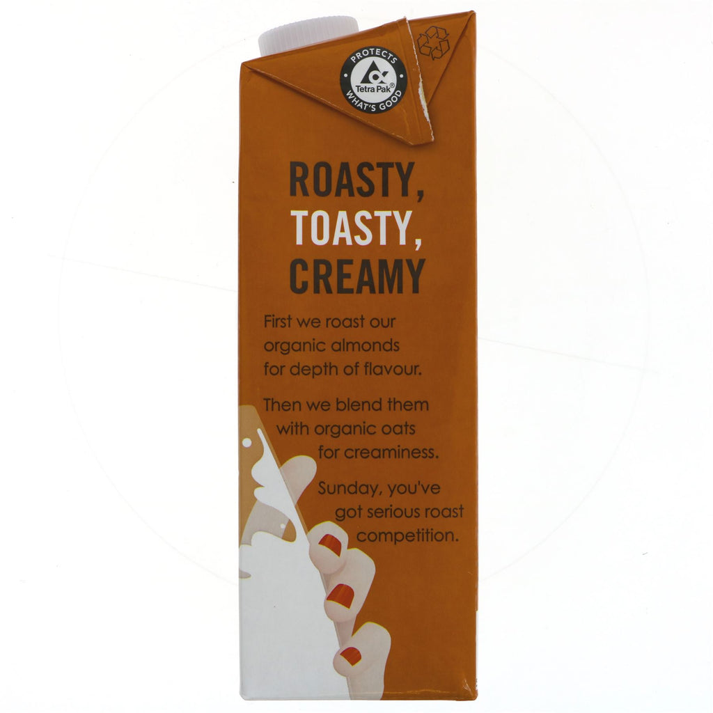 Organic, Vegan Roast Almond Oat Drink - Perfect for coffee & smoothies! Non-GMO, no VAT charged.