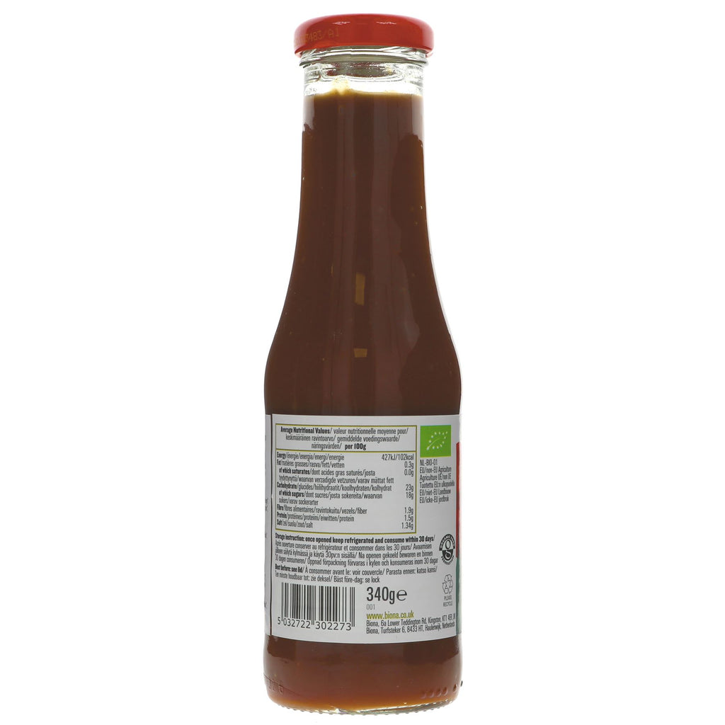 Organic Tomato Ketchup | Vegan & Delicious | Biona 340G