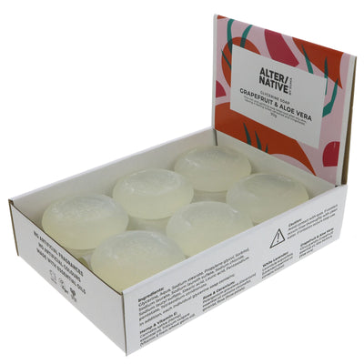 Alter/Native | Glycerine Soap - Grapefruit & Aloe - Round soap bar | 90g